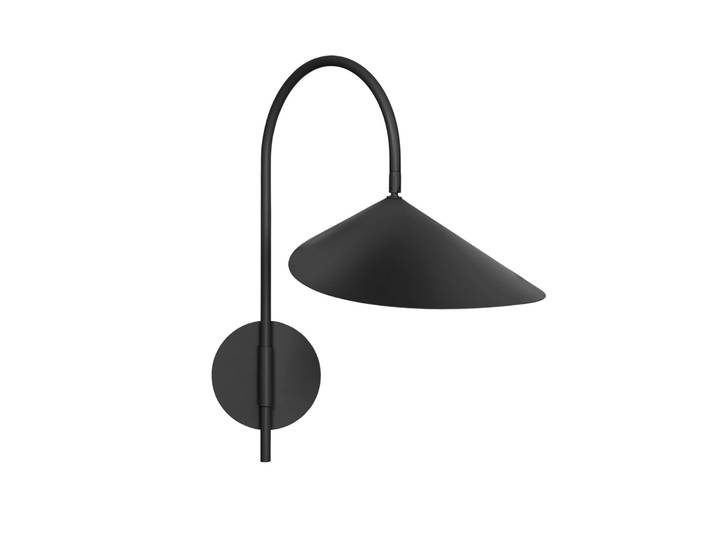 Arum Wandleuchte, schwarz, schwenkbar, 26 cm - ferm LIVING - Wohnzimmer - Skandinavisch - Aluminium - Einflammig