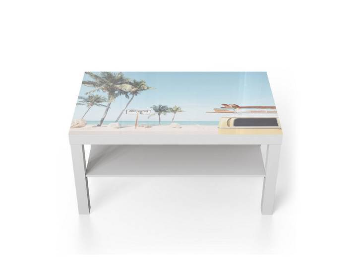 DEQORI Couchtisch 'Wellenreiter Auszeit', Glas Beistelltisch Glastisch modern