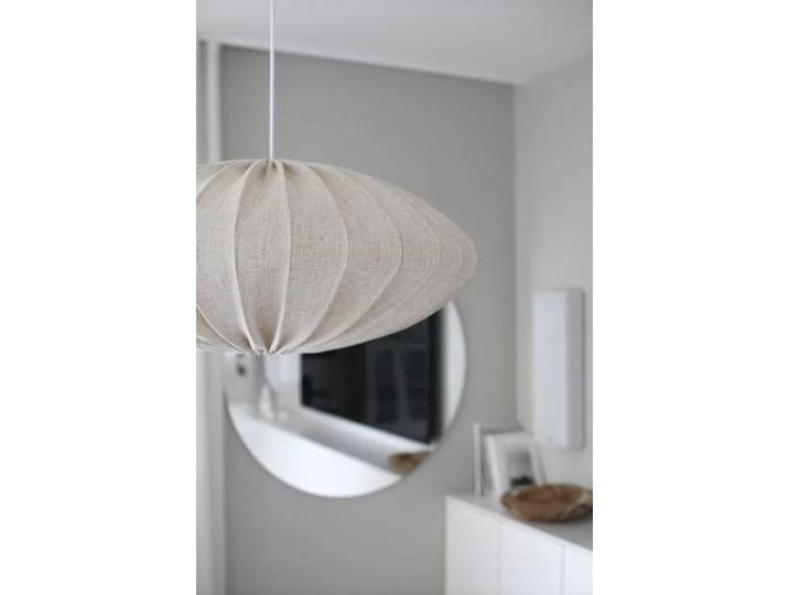 Watt & Veke Ellipse Leuchtenschirm Leinen 80 cm Natur