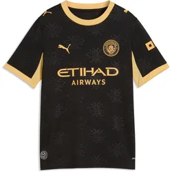 Puma, Jungen, Fussballtrikot, MCFC Away Jersey Replica Jr (152), Schwarz