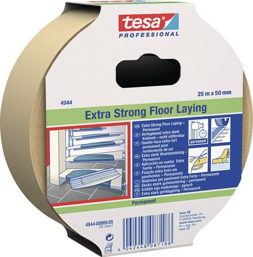 TESA EXTRA STRONG 04944-00002-11 Doppelseitiges Klebeband tesafix 4944 Weiß (L x B) 10m x 50mm 1St.