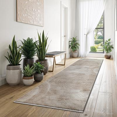 Designteppich THE CARPET "Nuvra", beige, B:300cm H:15mm L:80cm, Polypropylen, Teppiche, abstrakt