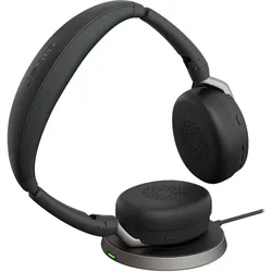 Jabra Evolve2 65 Flex (Kabellos, USB-C, Zoom), Office Headset, Schwarz