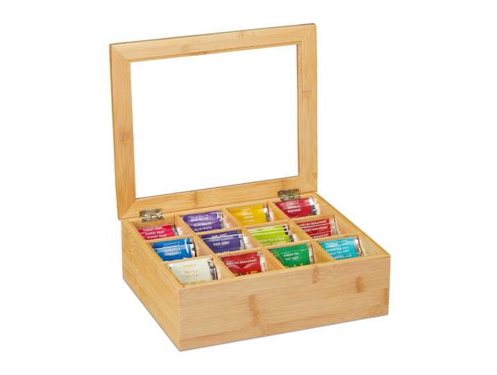 Teebox Bambus Hellbraun