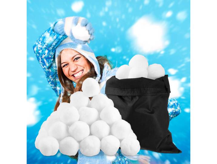 Künstliche Schneebälle im 50er-Set Weiss