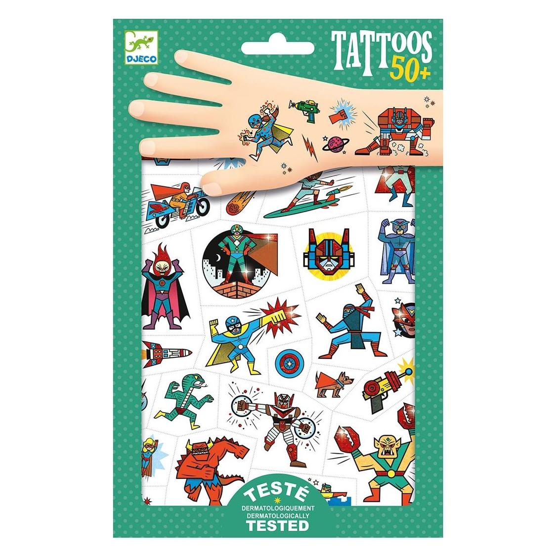 Djeco Tattoos Helden gegen Schurken (50 Sticker) (5409614)