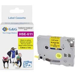 G&G HSe-611 Schriftfarbe: Schwarz/Gelb 5.8 mm 1.5 m