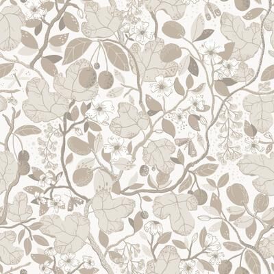 A-Street Prints Ewald Beige Garden Vines Wallpaper