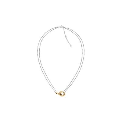 Kette mit Anhänger TOMMY HILFIGER "NAUTICAL KNOT", gold (edelstahlfarben, gelbgoldfarben), Halsketten, Damen, Edelstahl, L: 45,5 B: 1mm, B:1mm