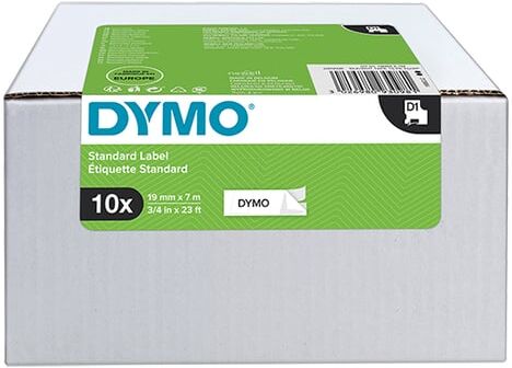 Dymo 2093098 fita preta sobre branco 19 mm 10 fitas