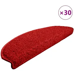 vidaXL Stufenmatten 30 Stk. 65x21x4 cm Rot Halbrund Groß