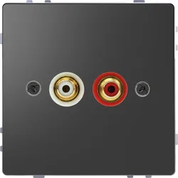 Merten MEG4350-6034 Steckdose für Audio Anschluss, Anthrazit, System Design MEG43506034