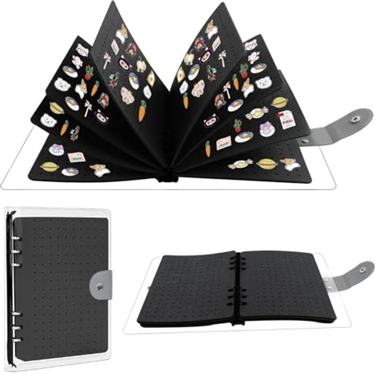 Pin Badge Displayhouder met 8 Pagina's voor je Collectie, 25,9 x 21,3 cm