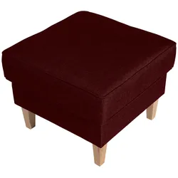Hocker Lorris Dunkelrot Flachgewebe