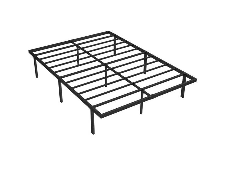 ComfortXL Bettgestell 140/200 cm De-32877 9-Fuß-Struktur Schwarz, Metall, 140x200 cm, Schlafzimmer, Betten