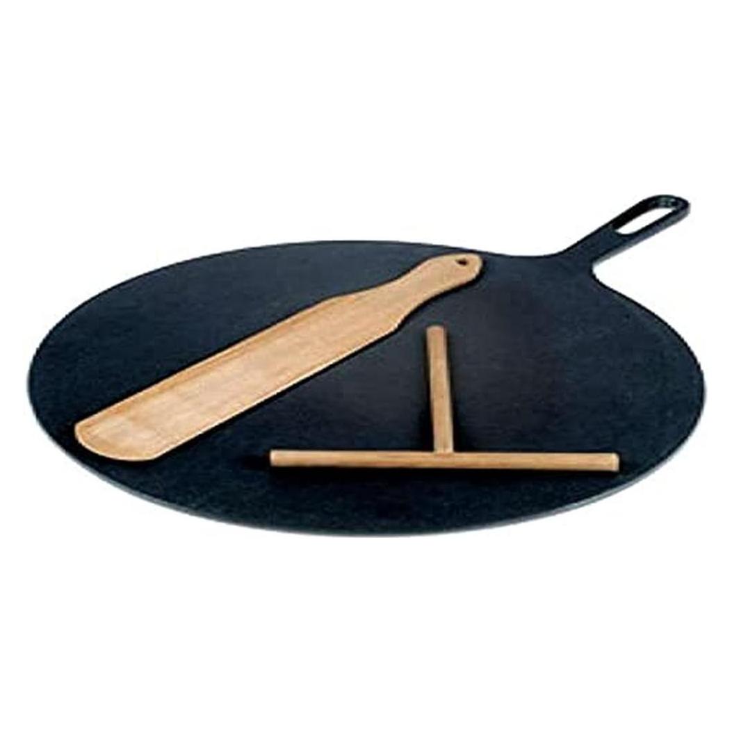 Ilsa Gusseiserne Crepe-Pfanne mit Spateln (Gusseisen) (8000409003215)