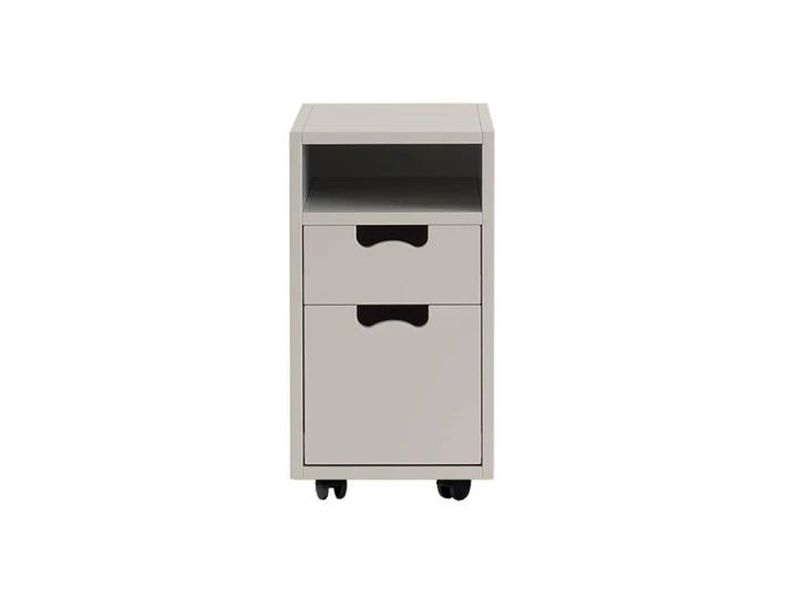 Asplund Snö G3 Nachttisch Light grey, schwarze Räder