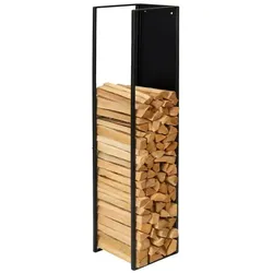 Relaxdays Kaminholzregal Wandmontage Schwarz