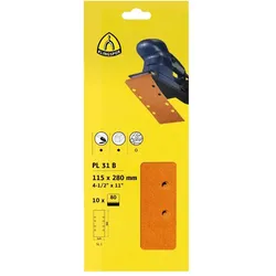 Klingspor, Schleifmittel, PL 31 B Schleifmittel (Set), 93 x 230 mm Lochform GL9, SB-verpackt im Reiter