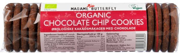 Madame Butterfly Øko Chocolate Chip Cookies, 250 G
