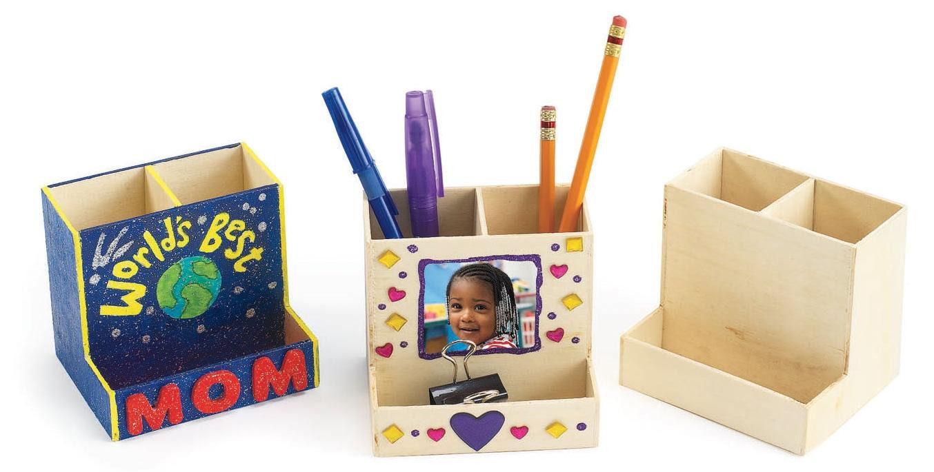Colorations Houten Bureauorganizer Creatief Set voor kinderen - 12 stuks