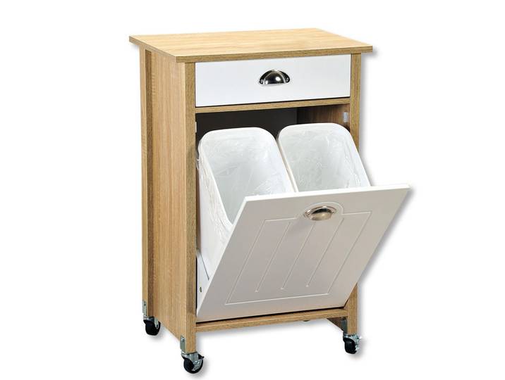 Kesper Servierwagen, Weiß, Sonoma Eiche, 1 Schublade(n) Schubladen, 37x79x50 cm, Fsc, Esszimmer, Barmöbel, Barwagen