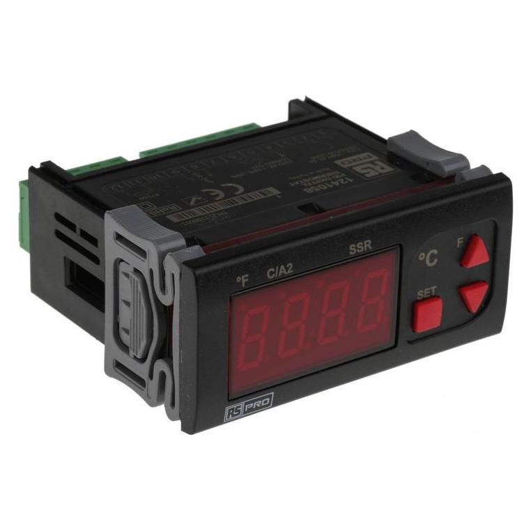 RS PRO On/Off Temp Controller, 35x77, 230V ac (1241058)