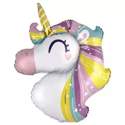 Wunderschöner Einhorn-Folienballon, 60 cm, verpackt