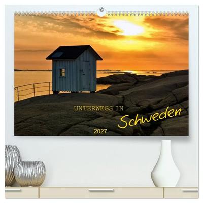 Unterwegs in Schweden (hochwertiger Premium Wandkalender 2027 DIN A2 quer), Kunstdruck in Hochglanz