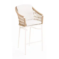Segarda Barhocker Mykonos Polypropylen Weiß Ivory