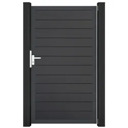 GroJa BasicLine PVC Stecksystem schmal Universal Einzeltor mit Anthrazitrahmen anthrazitgrau