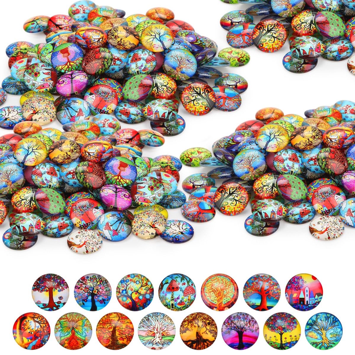 100 stuks kleurrijke glasnuggets voor mozaïek en DIY sieraden, 12mm