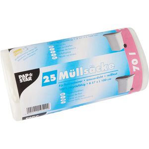 Papstar Müllsäcke 70 Liter, stark, transparent, 25 Stück