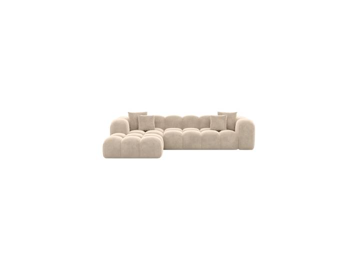4-Sitzer Design Ecksofa „Alba“ mit Samtbezug Samtbezug Cream BLOOMINGLOFT Collection