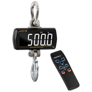 PCE Kranwaage CS500LD, mit Tara-Funktion, Teilung 100 g, mit Fernbedienung, batteriebetrieben, LCD-Display, bis 500 kg