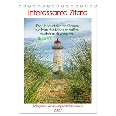 Interessante Zitate (Tischkalender 2027 DIN A5 hoch), CALVENDO Monatskalender