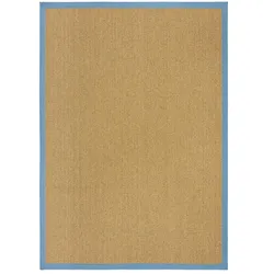 OUTDOORTEPPICH Waschbar KEER, mit Bordüre, Natur-Blau, 160 x 230 cm