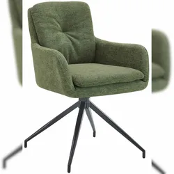 DELUKE Esszimmerstuhl NAVER - Stoff Grün 58x63x85 cm | Essstühle Esszimmerstühle Küchenstühle Wohnzimmerstühle