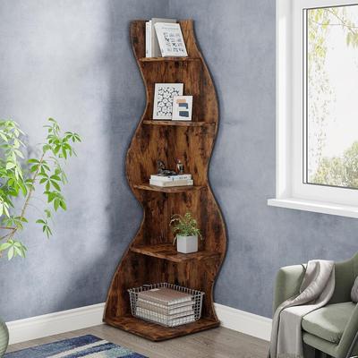 Bluebell Unique Corner Shelf Bookcase