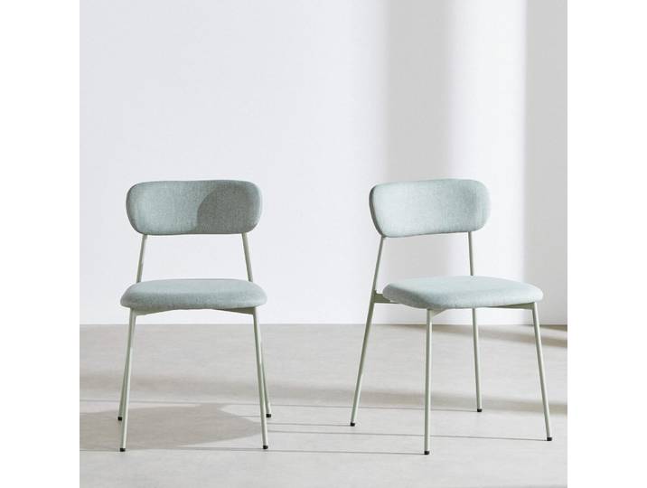 Set aus 2 hellgrünen Stühlen