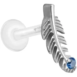 PTFE Labret mit Innengewinde + Titan-Aufsatz FEDER