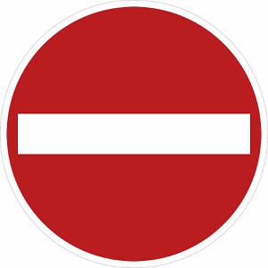 SafetyMarking Verkehrsschild StVO zugelassen, 60 cm, VZ 267, RA2/C, Verbot der Einfahrt