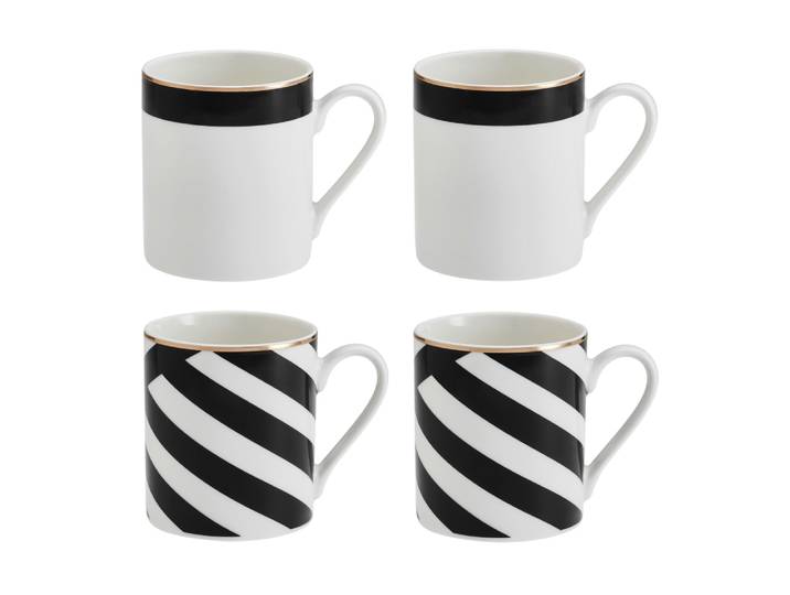 Mugs Luxe Deco China, lot de 4, 380ml