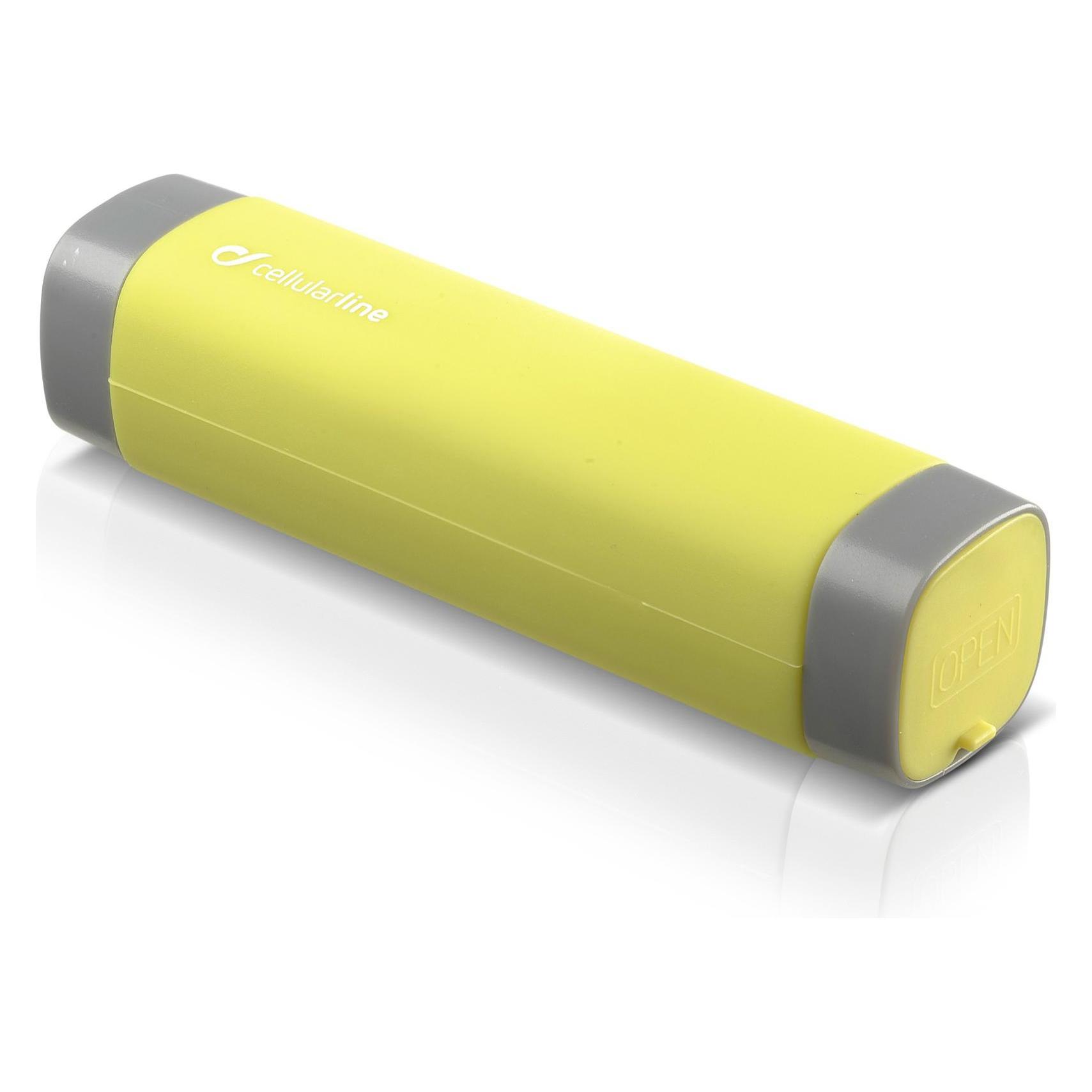 Cellularline Active power bank 2200, lime (2200 mAh) (8018080243561)