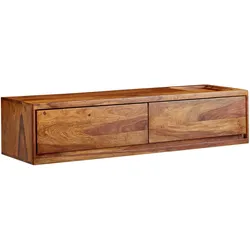 LOWBOARD Hängend Massivholz Modern Stil 108x25x34 cm Braun mit Stauraum
