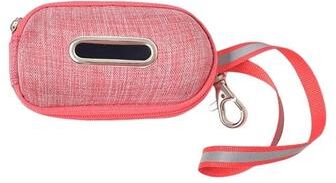 Snug & Styled Linen Pet Waste Bag Holder & Portable Dog Poop Bag Dispenser Case pink