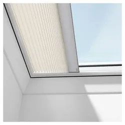 VELUX Flachdachfenster Wabenplissee Uni weiß 1045S, 090090, CFP,Solar,VELUX,weiße Schiene