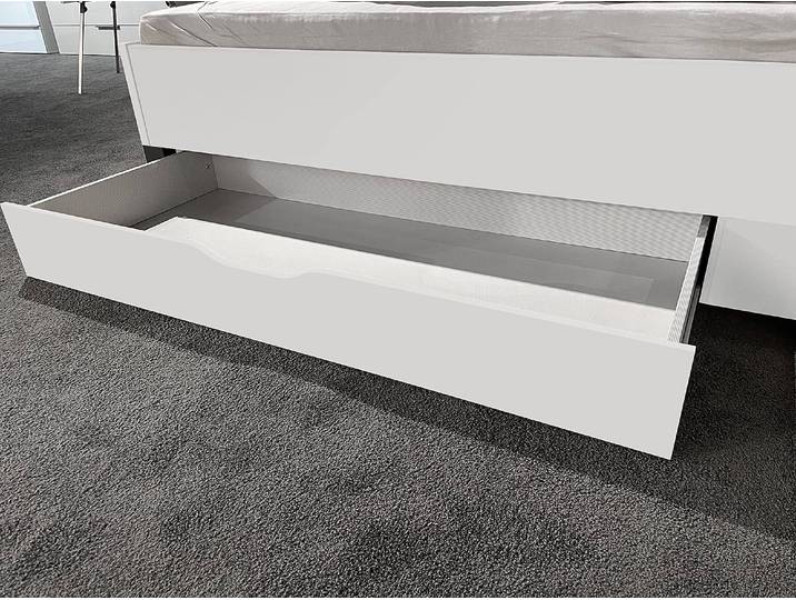 Tiroir de lit - lot de 2 140 x 190cm Blanc/Blanc
