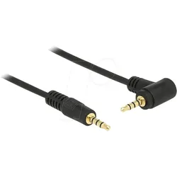 DELOCK 84740 - Audio Kabel, 3,5 mm 4-pin Klinkenstecker, gewinkelt, 2 m