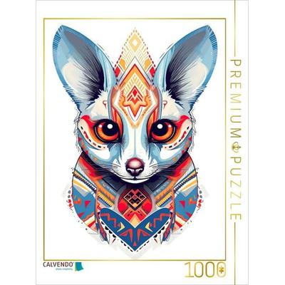 CALVENDO Puzzle Katta Lemur im Tattoo Design | 1000 Teile Lege-Größe 64x48cm Foto-Puzzle für glückliche Stunden